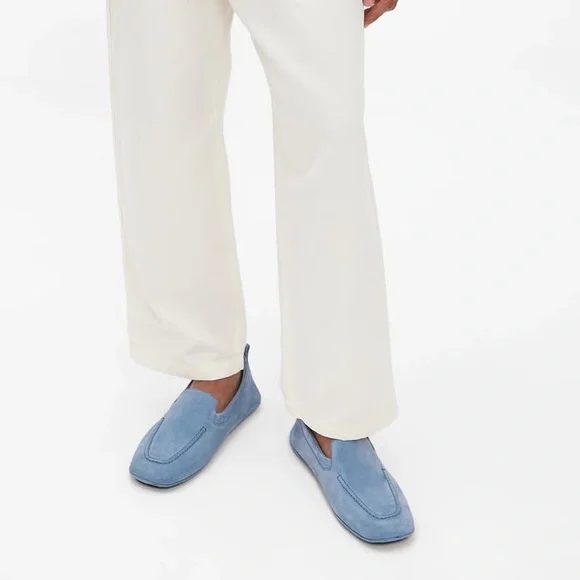 New Authentic Versace Villa Suede Driver Shoes – Blue (Size 47)